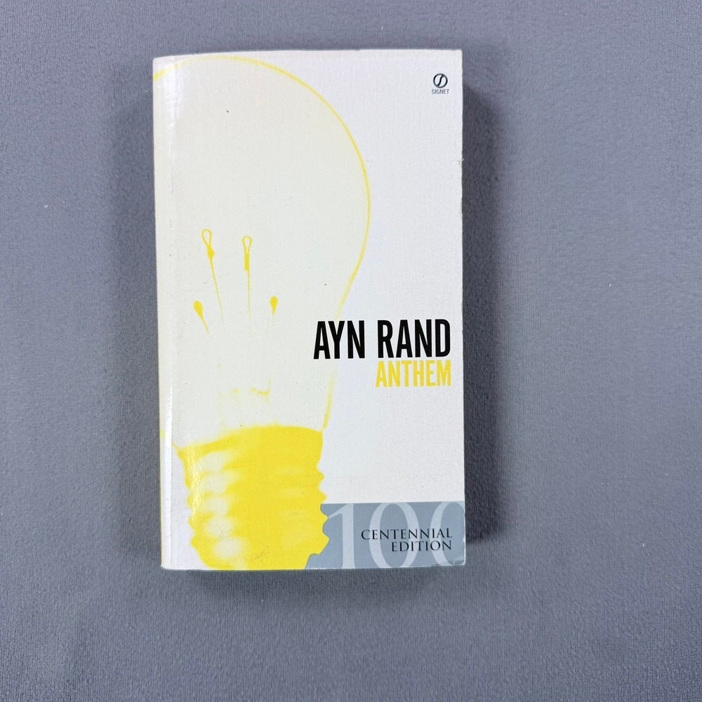 Anthem Ayn Rand Paperback 1995 Centennial Edition Dystopian Fiction Classic